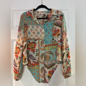 Rose & Olive Multicolor Floral Blouse
